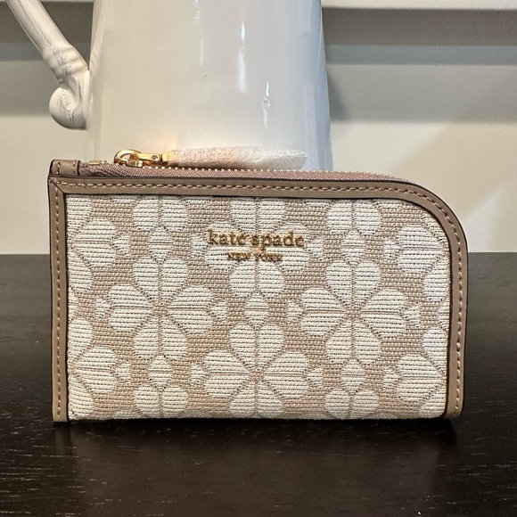 kate spade Accessories - Kate Spade New York Spade Flower Jacquard Zip Card Case